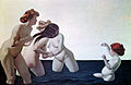 『水の中で遊ぶ3人の女と少女 3 women and a little girl』（1907年）油彩、カンヴァス