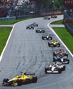 Första varvet av Kanadas Grand Prix 2001.