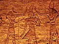 Didžiosios šventyklos reljefas: Setas ir Horas palaimina Ramzį II