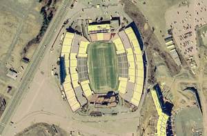 Aerial view of the stadium