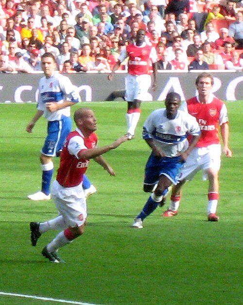 Ljungberg (second from left) playing for Arsenal in a match against Middlesbrough in September 2006