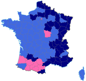 Results of the first round: the candidate with...