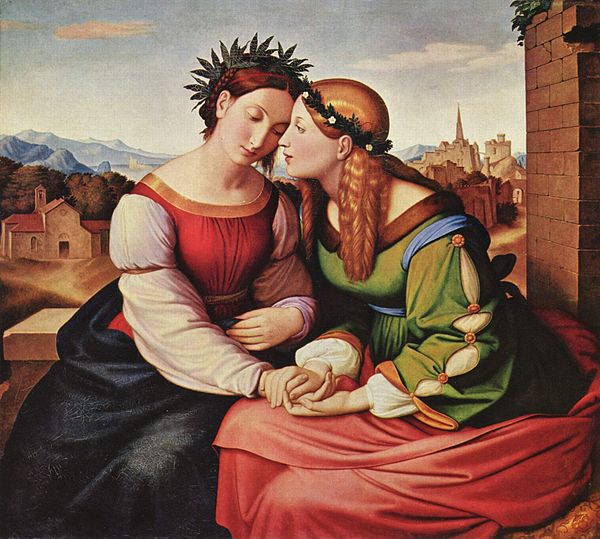 Italia und Germania (1828) by Johann Friedrich Overbeck.