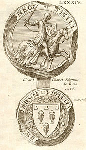 Sceau de Gérard II Chabot, seigneur de Retz