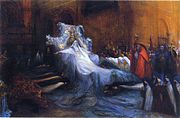 De Sarah Bernhardt in Sainte Therese d'Avila vom Georges Clairin