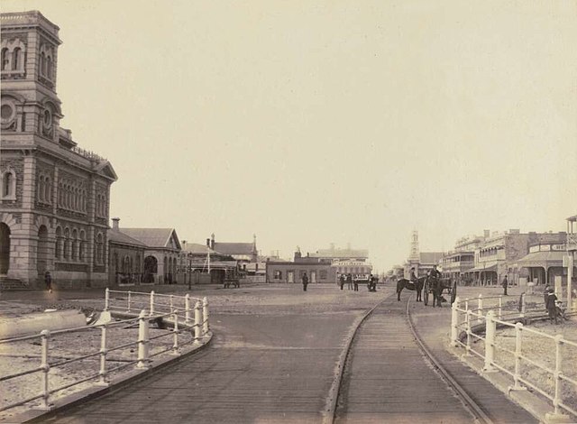 Glenelg from the Jetty around 1869