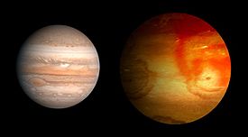 木星との大きさの比較図