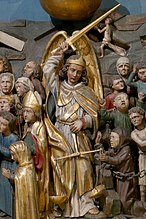 Saint Michel pesant les âmes, élus et damnés
