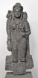 Kanishka II: Statue of Hariti from Skarah Dheri, Gandhara, "Year 399" of the Yavana era (AD 244).[126]