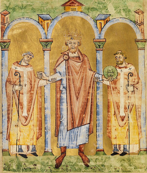 Henry II depicted in the Seeon Evangeliary, c. 1014–1024