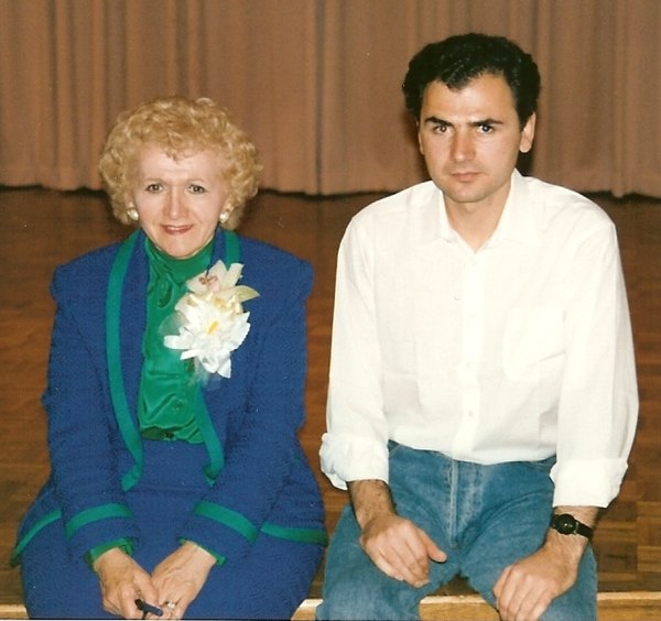 Helen Delich Bentley with Serbian poet and journalist Dejan Stojanović in 1993