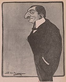 Caricatura de Henri Letellier, socio de André Citroën