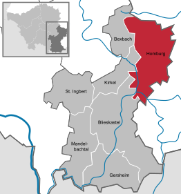 Kaart van Homburg