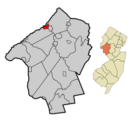 Hunterdon County New Jersey Incorporated and Unincorporated areas Hampton Highlighted.svg