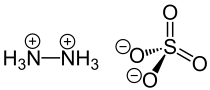 Structure du sulfate d'hydrazine