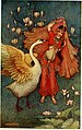 Дамаянти и лебедь, иллюстрация Уорика Гобла[en] из книги «Индийские мифы и легенды»[4]