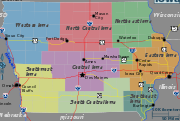 Vereinfachte Karte von Iowa