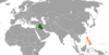 Location map for Iraq and the Philippines.