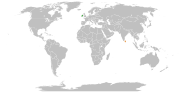 Location map for Ireland and Sri Lanka.