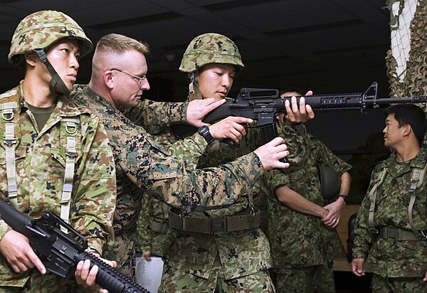 Soldiers at Camp Kinser