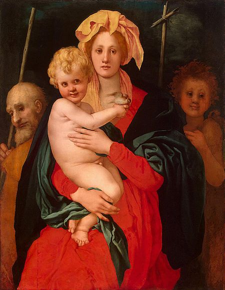 Holy Family with the Infant Saint John the Baptist (c. 1522-1523) by Pontormo Jacopo Pontormo 036.jpg