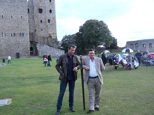 James Purefoy and Jamie Foreman at a 2011 screening of Ironclad at Rochester Castle