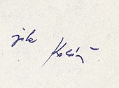 signature de Jiří Kolář