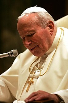 "... new findings lead us toward the recognition of evolution as more than a hypothesis."
-- John Paul II, 1996 John Paul II Medal of Freedom 2004.jpg