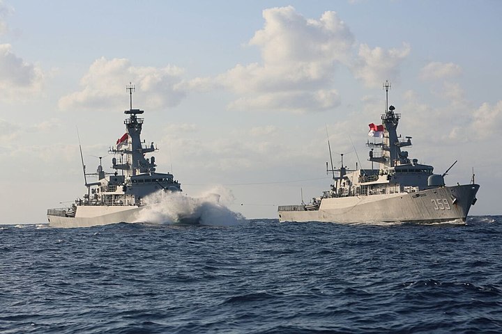 Indonesian naval warships KRI Bung Tomo (357) and KRI Usman Harun (359)