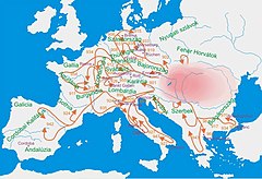Image 24Hungarian raids across Europe in the 10th century. (from History of Hungary)