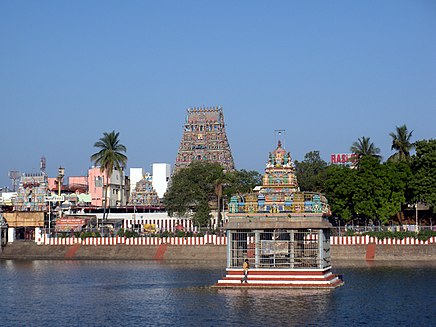 Kapaleeshwarar Temple, a Hindu shrine in the neighborhood of Mylapore
