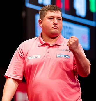 Keegan Brown 6-3 Simon Whitlock - Keegan Brown - 2019249203919 2019-09-06 PDC European Darts Matchplay - 0683 - B70I5700 (cropped).jpg