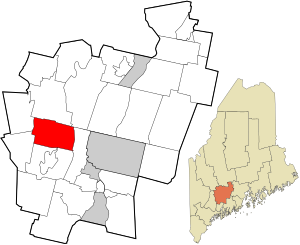 Location in Kennebec County and the state of Maine.