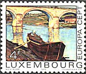 Люксембурзька поштова марка з репродукцією картини Клоппа. 1975.