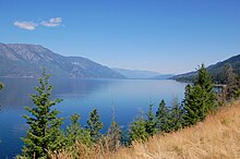 The south (Kootenay) arm of Kootenay Lake