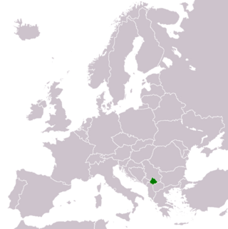 Lokasi Kosovo (hijau tua) - Serbia (kelabu tua)
di benua Eropah (hijau + kelabu tua)