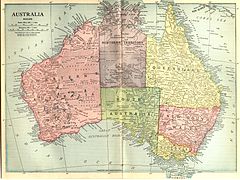 Карта Австралійського Союзу, 1914 рік (англ.)