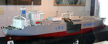 English: Model of an LNG carrier, built 1994, ...