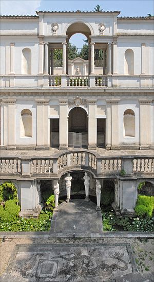 La loggia et le nymphée de la Villa Giulia (Rome) (5885291089).jpg