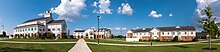 Panoramic shot of Teague Learning Commons, Charles Frey Academic Center, and Peterson Dormitory. Lancaster-bible-college-facility.jpg