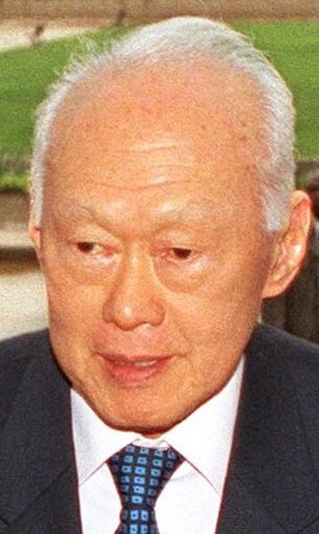 Singapore's first Prime Minister Lee Kuan Yew, photographed in 2002