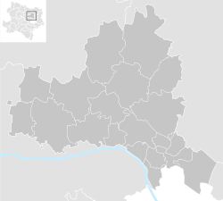 Lage der Gemeinde Bezirk Korneuburg im Bezirk Korneuburg (anklickbare Karte)