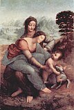 La Virgen, el Niño Jesús y santa Ana, por Leonardo da Vinci