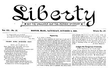Liberty, an influential American individualist anarchist journal Liberty OldPeriodical.jpg