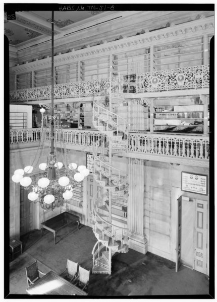 File:Library, east wall - State Capitol, State Capitol Boulevard and Cedar Street, Nashville, Davidson County, TN HABS TENN,19-NASH,1-8.tif