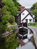 Thumbnail for File:Llangollen Canal east of Wharf Hill, Llangollen, Denbighshire - geograph.org.uk - 5197547.jpg