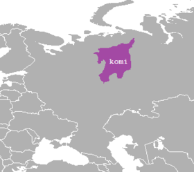 Distribución geográfica de komi.