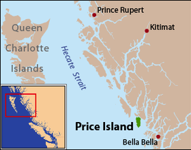 Localisation de l'île Price