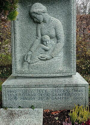 Lothar Jeck (1898–1983) Fotograf. Familiengrab auf dem Friedhof am Hörnli