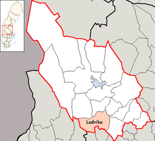 Kort over Ludvika kommun i Sverige